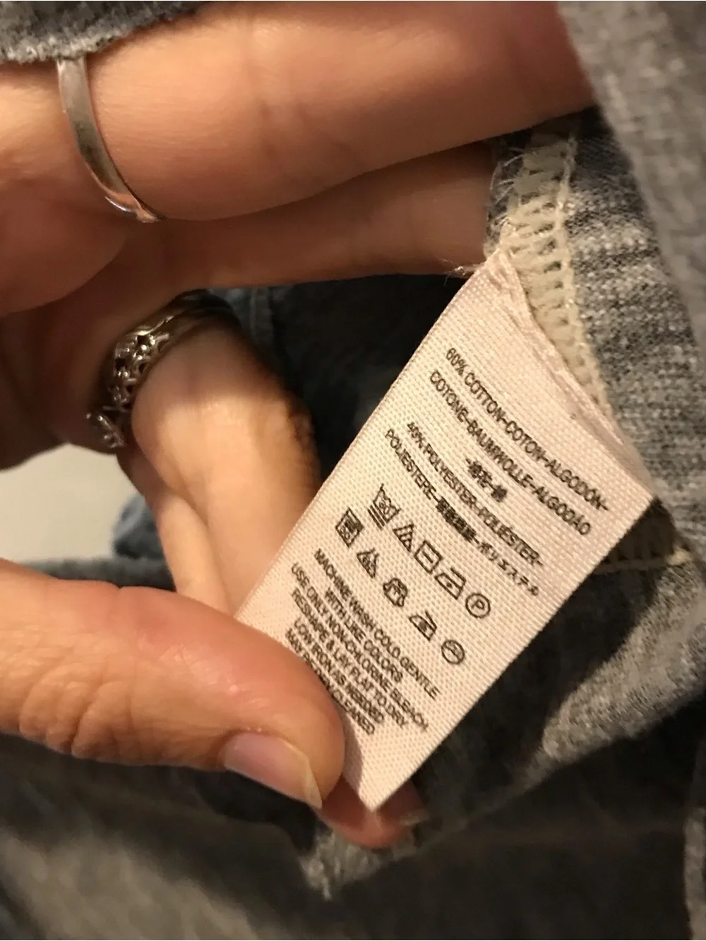 Free People We the Free Grey Cinched Sleeve Top